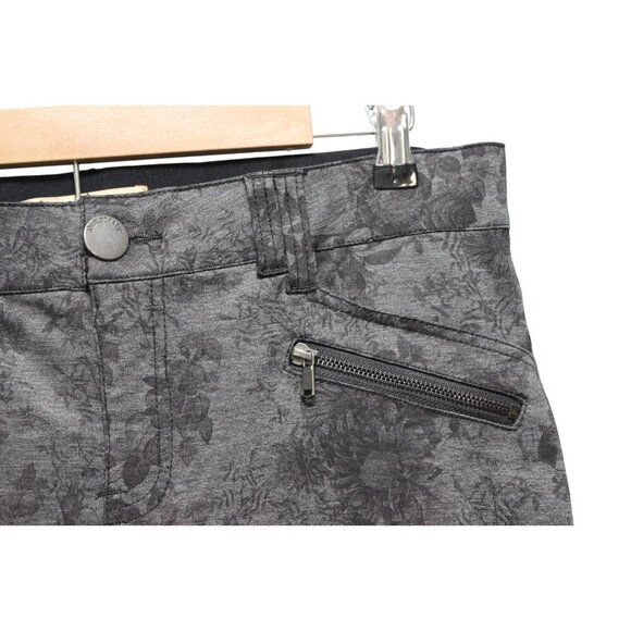 Democracy Ab Solution Leggings Size 10 Double Zip Floral Print Stretch Jeans - Picture 6 of 12